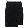 RHINESTONE EMBROIDERED KNITTED SKIRT