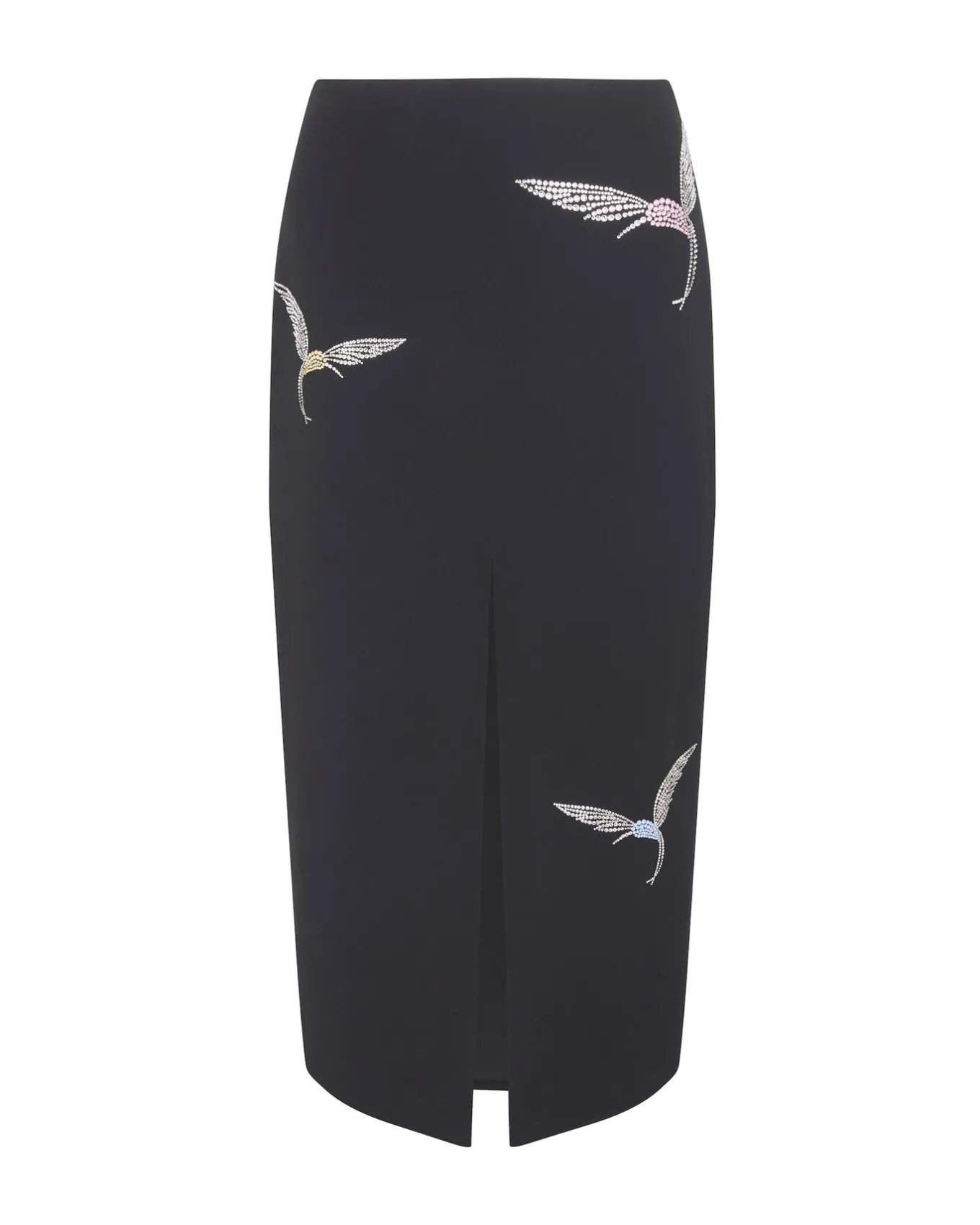 RHINESTONE HUMMINGBIRD MIDI SKIRT