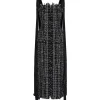 SATIN BOW AND TWEED MIDI DRESS