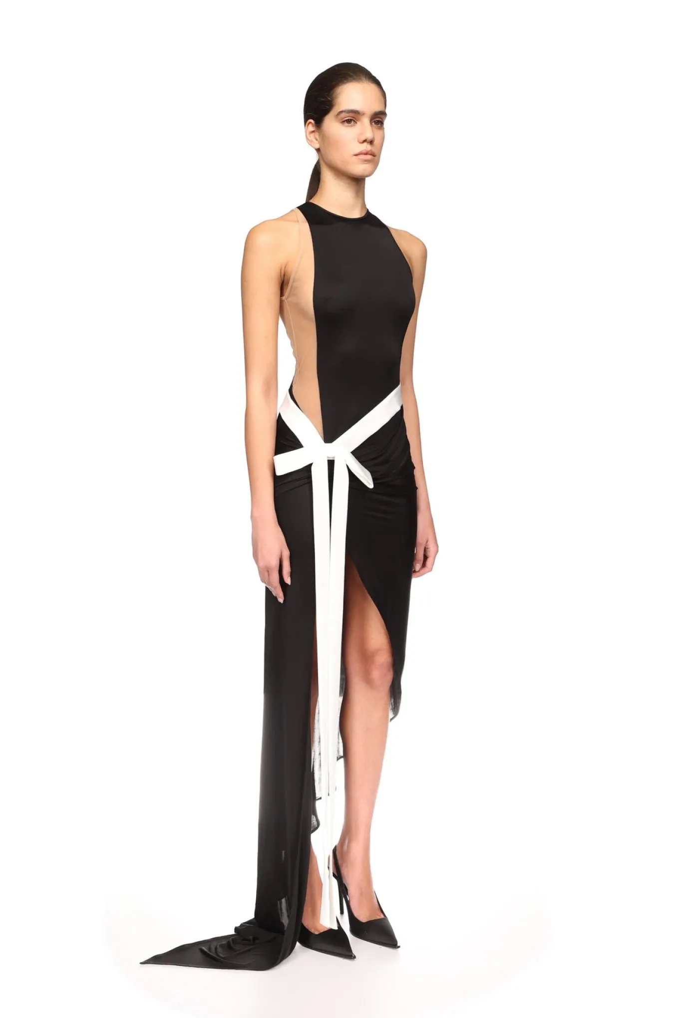 SATIN BOW GOWN