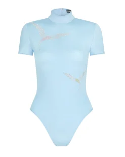 SHORT SLEEVE HUMMINGBIRD RHINESTONE BODYSUIT