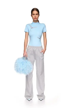 SHORT SLEEVE HUMMINGBIRD RHINESTONE BODYSUIT