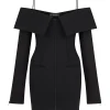 SHOULDER OVERLAY TAILORED MINI DRESS