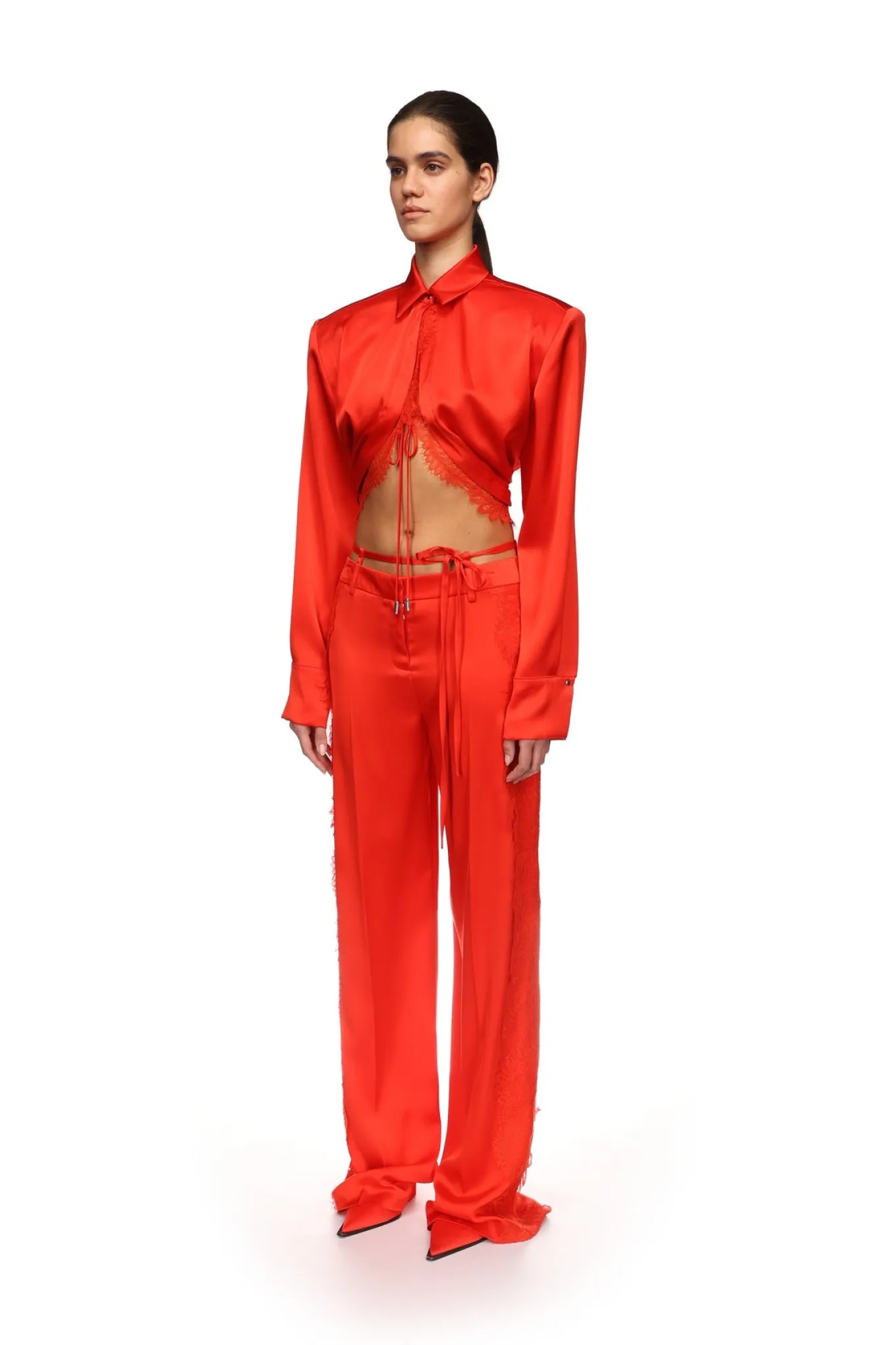 SIDE LACE INSERT TROUSERS
