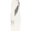 SILVER CHAIN FRINGE MIDI DRESS