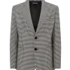 SINGLE BREASTED HOUNDSTOOTH JACKET