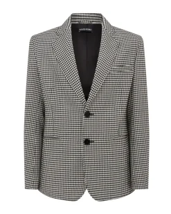 SINGLE BREASTED HOUNDSTOOTH JACKET