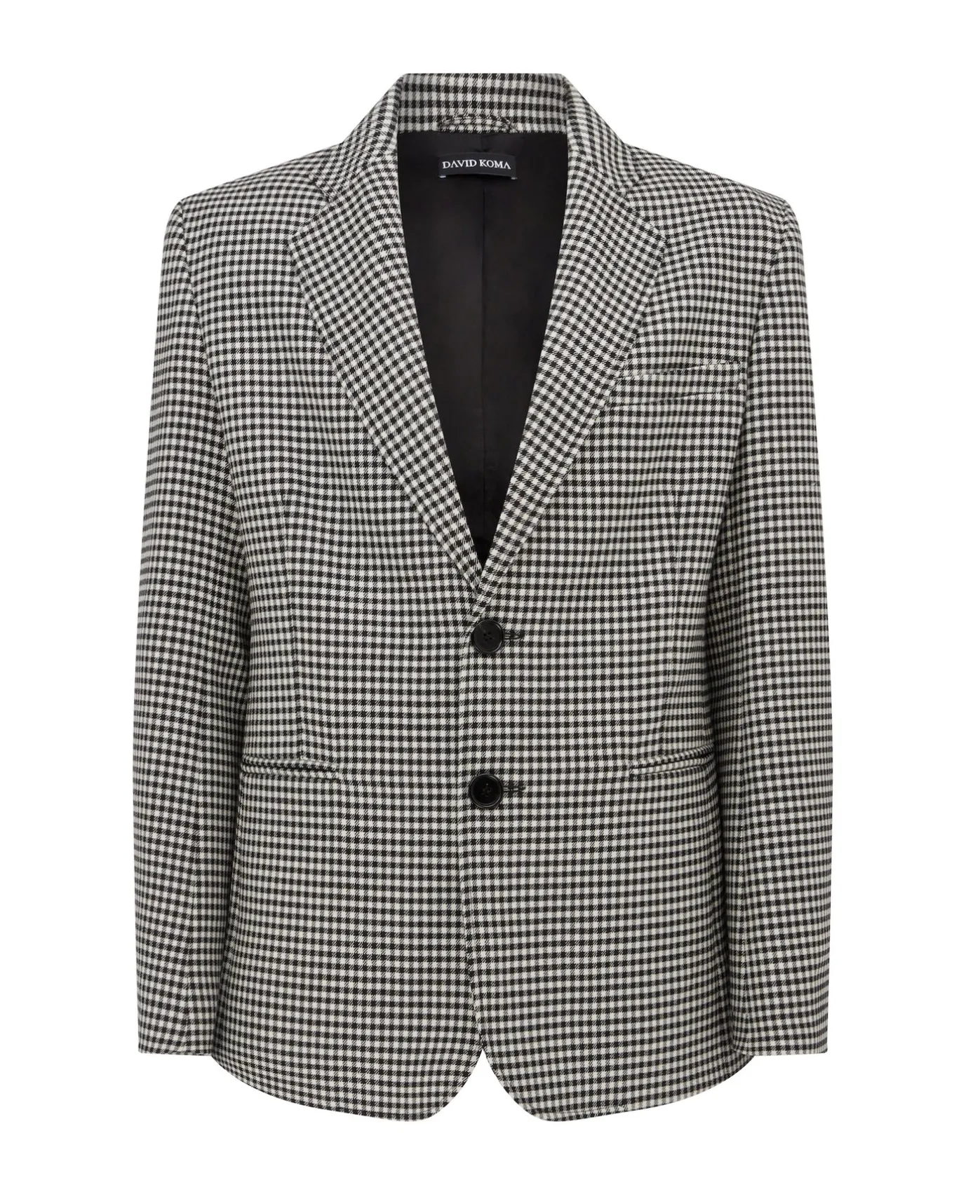 SINGLE BREASTED HOUNDSTOOTH JACKET