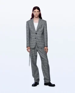 SINGLE BREASTED HOUNDSTOOTH JACKET