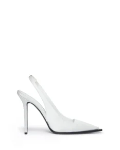 SLINGBACK PUMPS IN WHITE