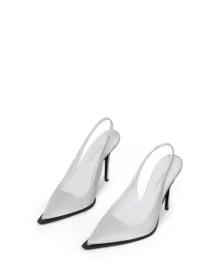 SLINGBACK PUMPS IN WHITE