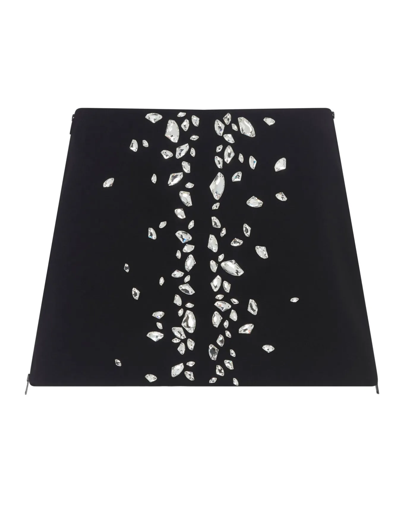SPECKLED CRYSTAL EMBROIDERY MINI SKIRT
