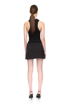SPECKLED CRYSTAL EMBROIDERY JERSEY TOP