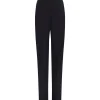STRAIGHT LEG TAILORED TROUSERS IN BLACK
