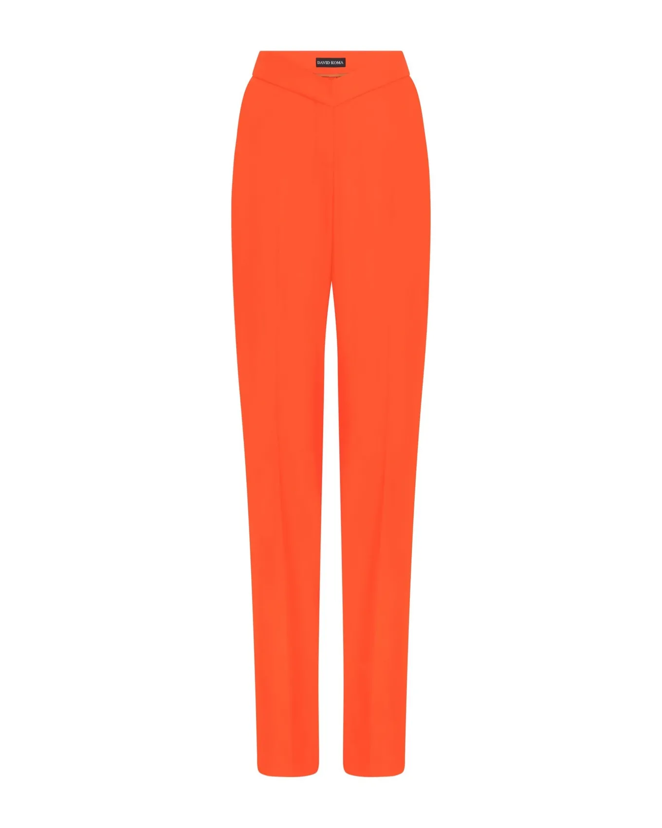 STRAIGHT LEG TAILORED TROUSERS IN ORANGE
