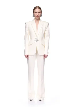 TAILORED JACKET WITH SWALLOW BIRD EMBR