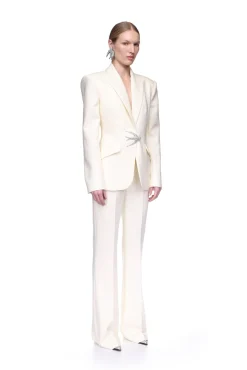 TAILORED JACKET WITH SWALLOW BIRD EMBR