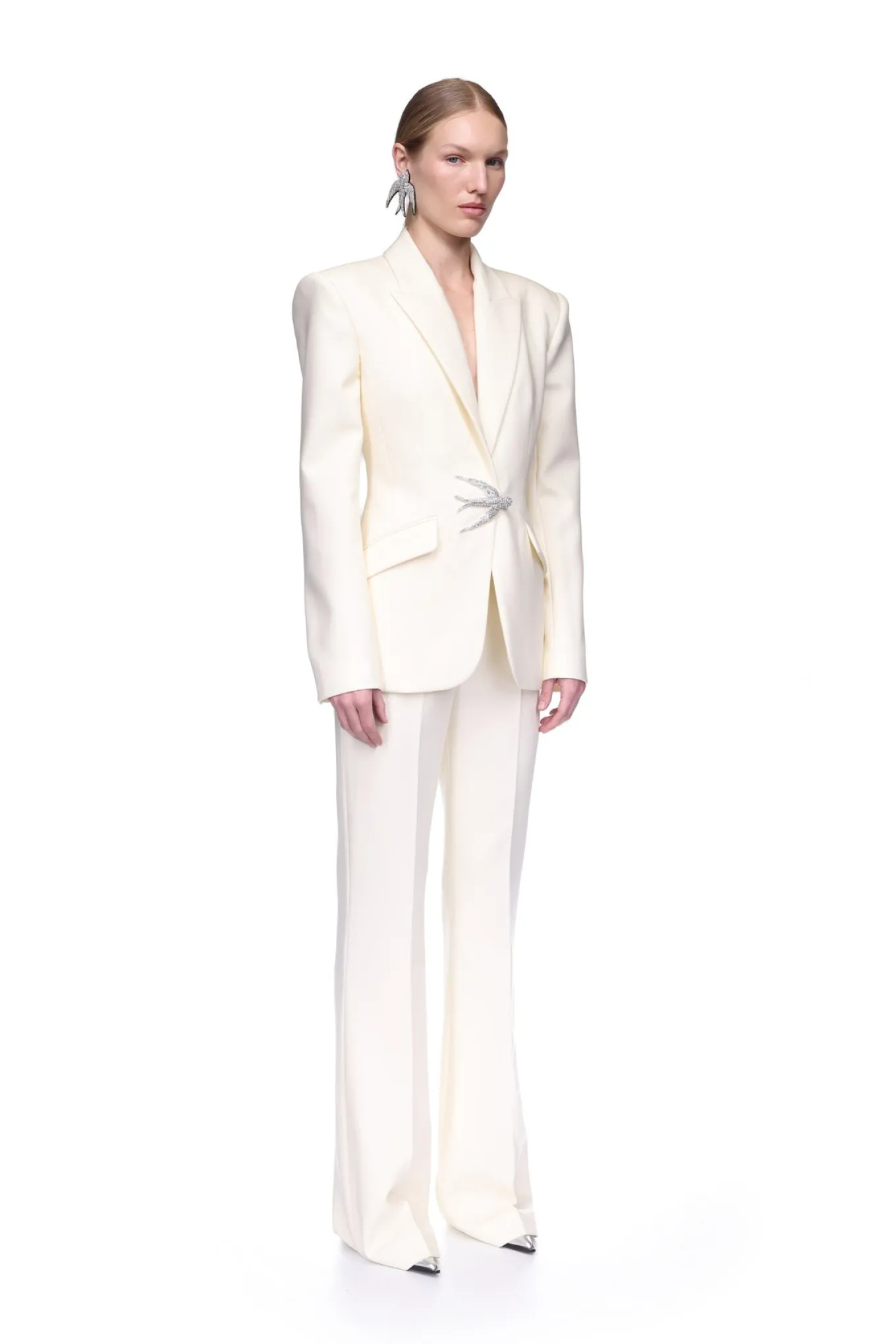 TAILORED JACKET WITH SWALLOW BIRD EMBR