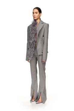 TAILORED WOOL TROUSERS IN GREY