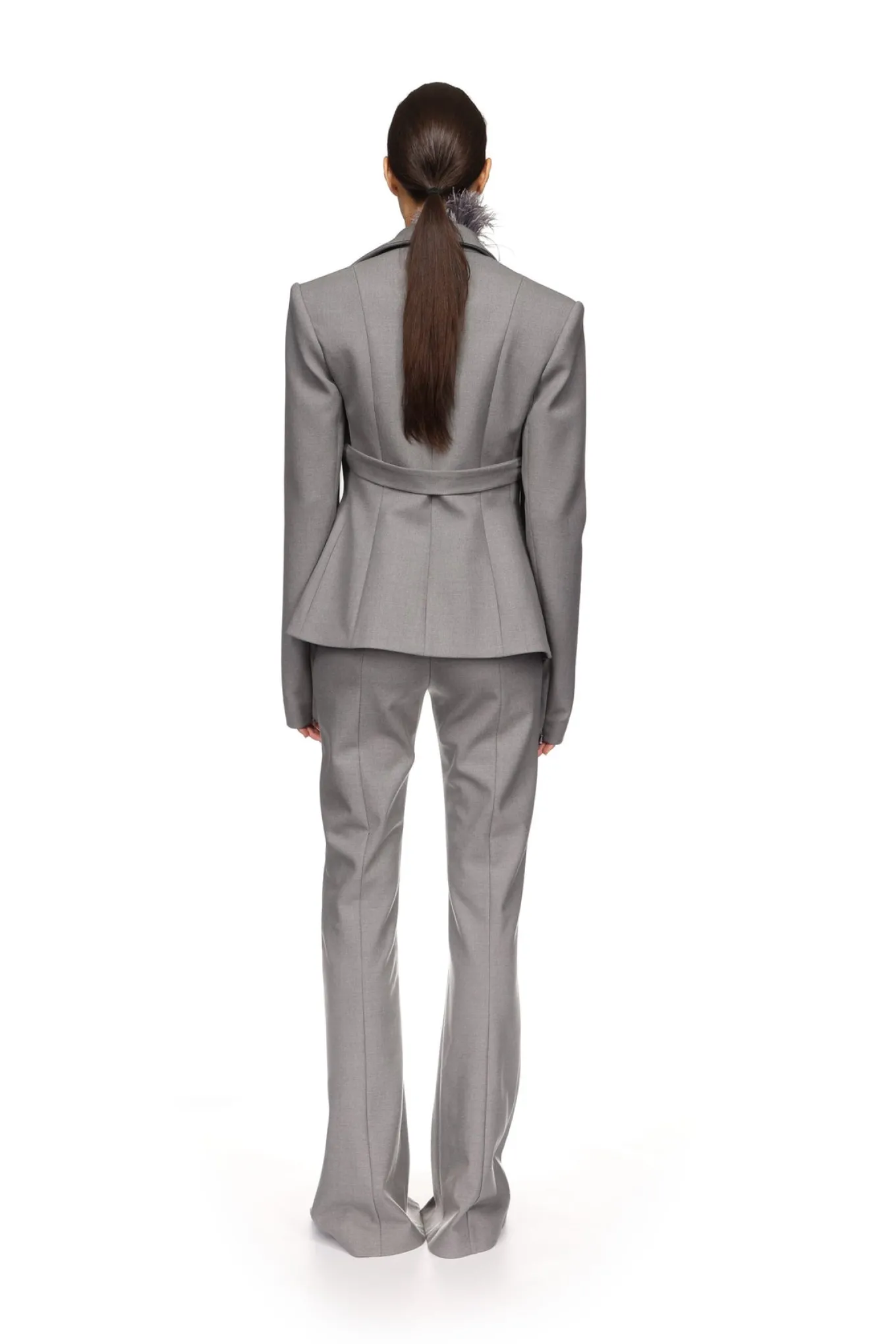 TAILORED WOOL TROUSERS IN GREY