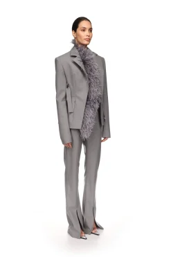 TAILORED WOOL TROUSERS IN GREY