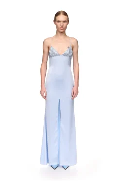 TRIANGLE BRA EMBROIDERY GOWN
