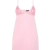 TRIANGLE BRA EMBROIDERY MINI DRESS