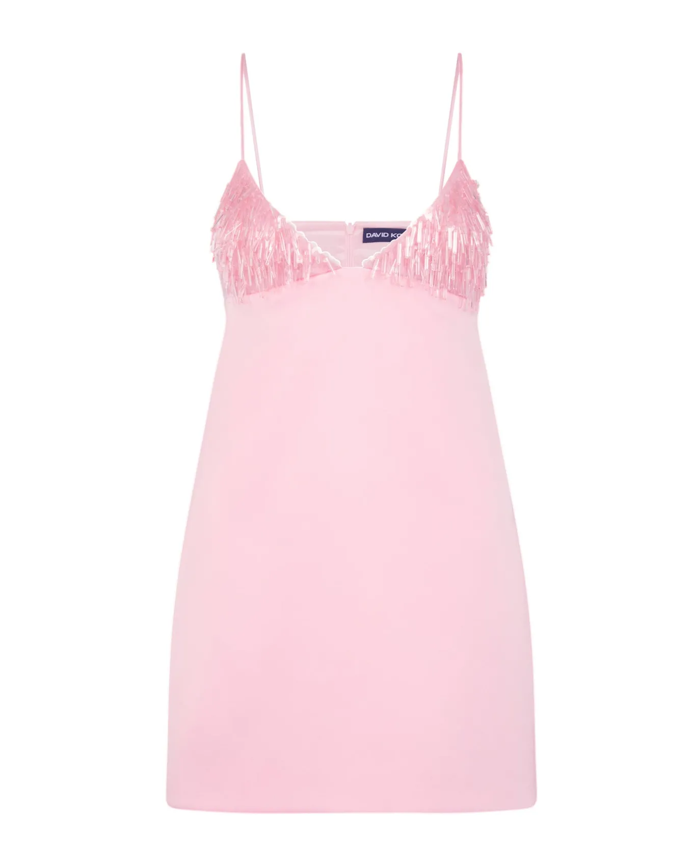 TRIANGLE BRA EMBROIDERY MINI DRESS