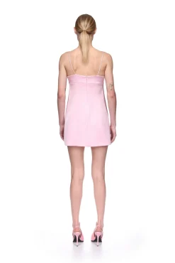 TRIANGLE BRA EMBROIDERY MINI DRESS