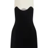 WAVE NECKLINE AND TULLE MINI DRESS