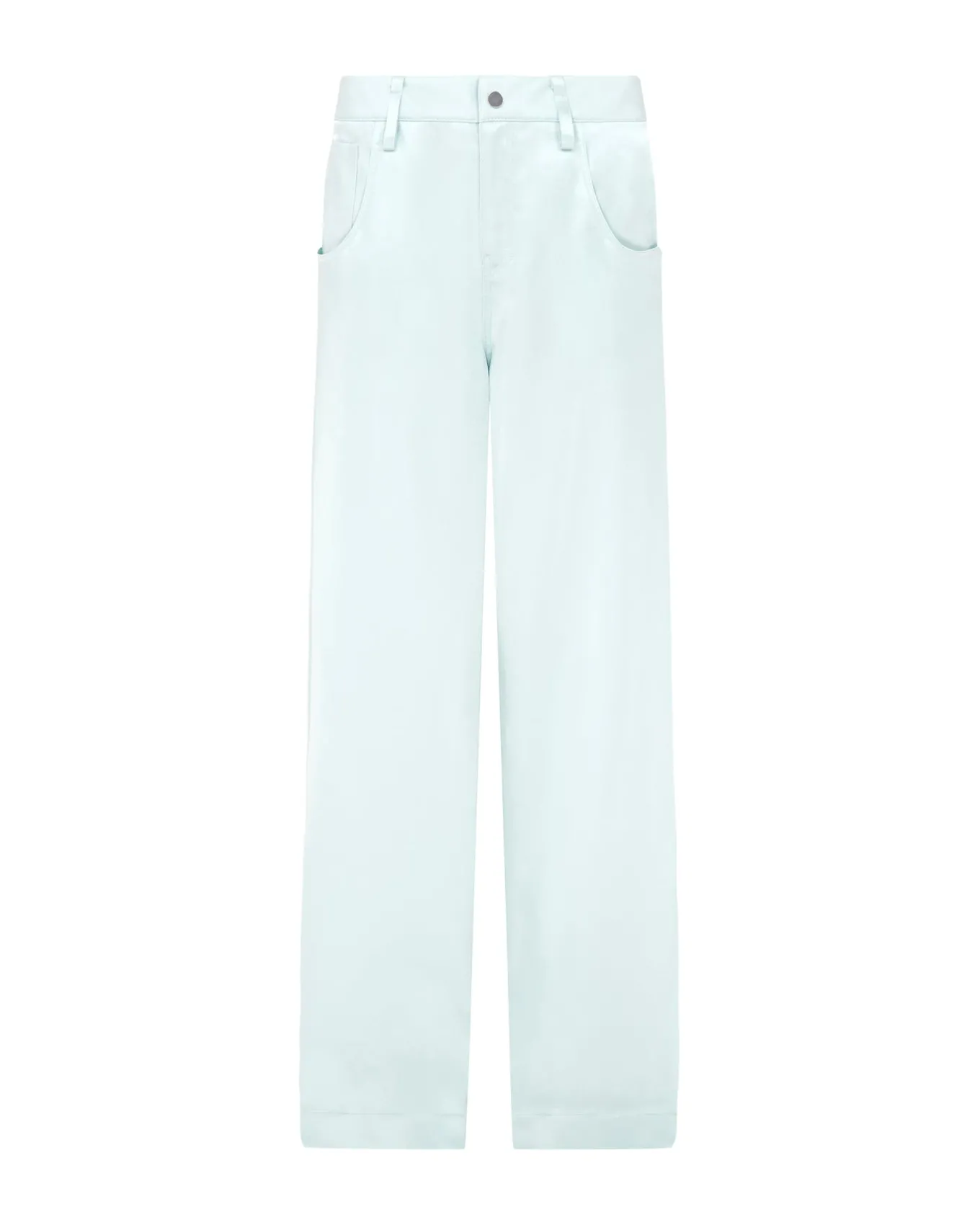 WIDE LEG SATIN TROUSERS IN MINT