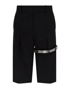 WIDE LEG TAILORED SHORTS WITH GARTER