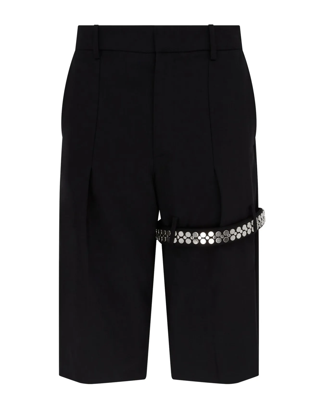 WIDE LEG TAILORED SHORTS WITH GARTER