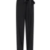 WIDE LEG TROUSERS WITH SATIN BOW DETAIL