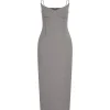 WINGED CUP DETAIL MIDI DRESS