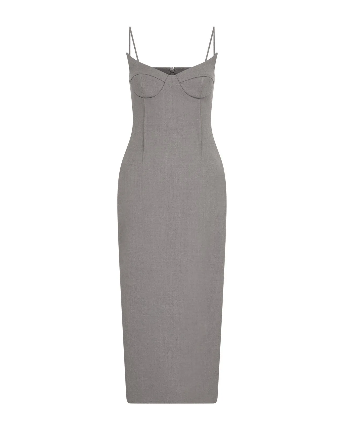 WINGED CUP DETAIL MIDI DRESS