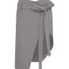 WRAPPED EFFECT OPEN LEG SKIRT