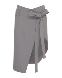 WRAPPED EFFECT OPEN LEG SKIRT