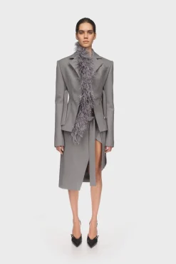 WRAPPED EFFECT OPEN LEG SKIRT
