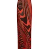 ZEBRA PRINT MESH MAXI SKIRT