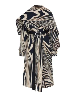 ZEBRA PRINT TRENCH COAT