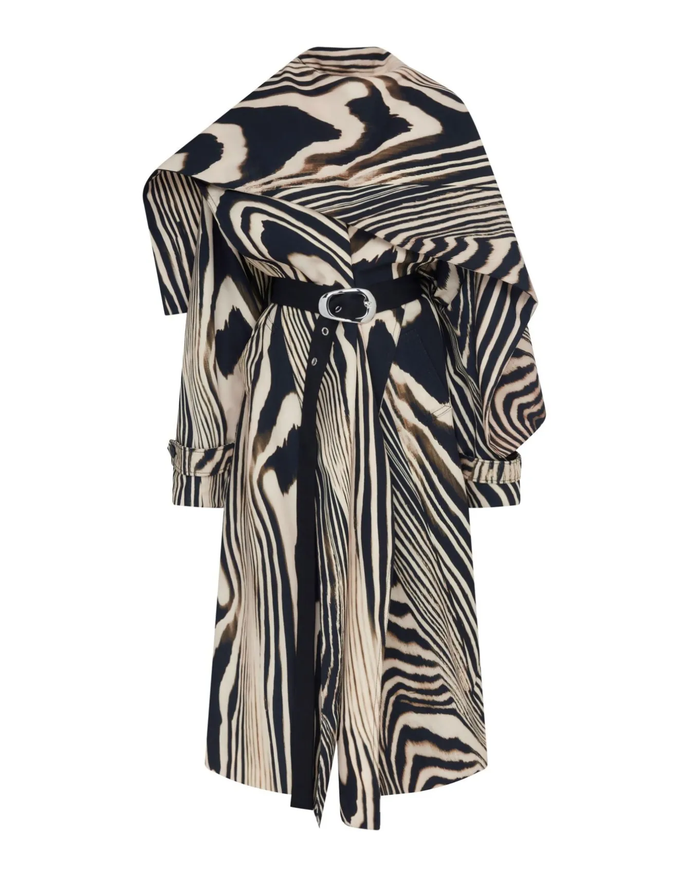ZEBRA PRINT TRENCH COAT