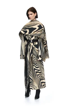 ZEBRA PRINT TRENCH COAT